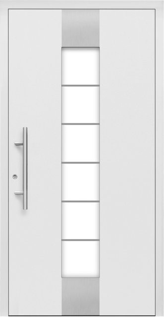 Splendoor Moderno Aluminium-Haustür mit Glaseinsatz, Weiß, Anschlag Links, B: 110 cm, H: 210 cm - Bild 1