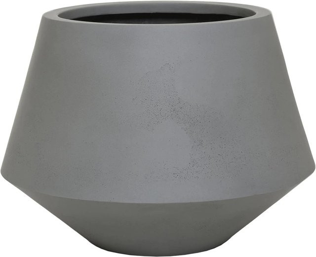 Vivanno Blumentopf Berbelit in Betongrau aus Fiberglas, B/T/H: 42 x 42 x 30 cm - Bild 1