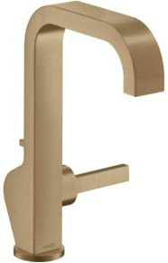 Hansgrohe Axor Citterio A Waschtisch-Einhebelmischer in Gold mit Pin-Griff und Pop-up-Abfluss - Bild 1
