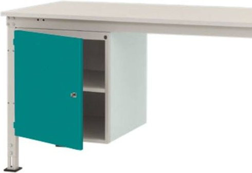 Manuflex ZB4964.5021 Universal Gehäuse-Unterbau stationär in Stahl, Nutzhöhe: 50 cm, mit 1 Tür rechts angeschlagen, für Tischtiefe: 80 cm - Bild 1