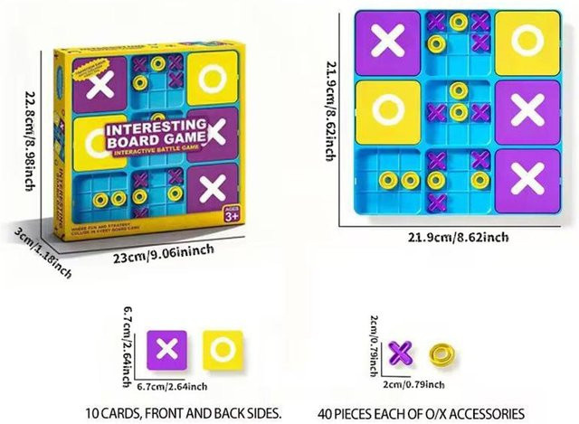 Linyi toy Tic-Tac-Toe Lernspiel graue 1-teiliges Set - Bild 1