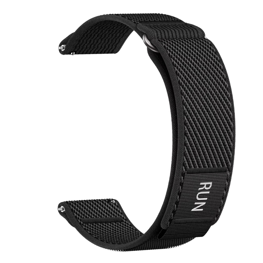 Runcool Uhrenarmband Nylon, Klettverschluss, Schwarz, Unisex - Bild 3