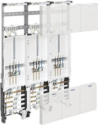 Hager ZL31X4N Komplettfeld Verteiler aus Stahl in Weiß B/H/T: 110,0 x 105,0 x 20,5 cm - Bild 1