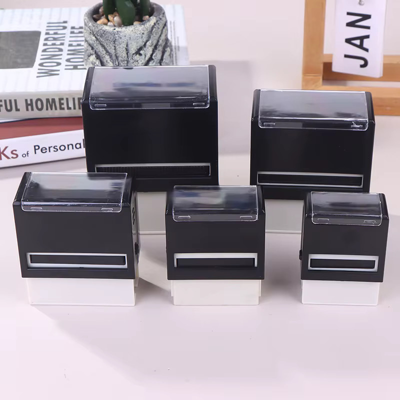 Personalisierter Huimo Selbstfärbender Wachssiegel-Stempel für Geschäftsadressen und Handwerk in Schwarz - Bild 2