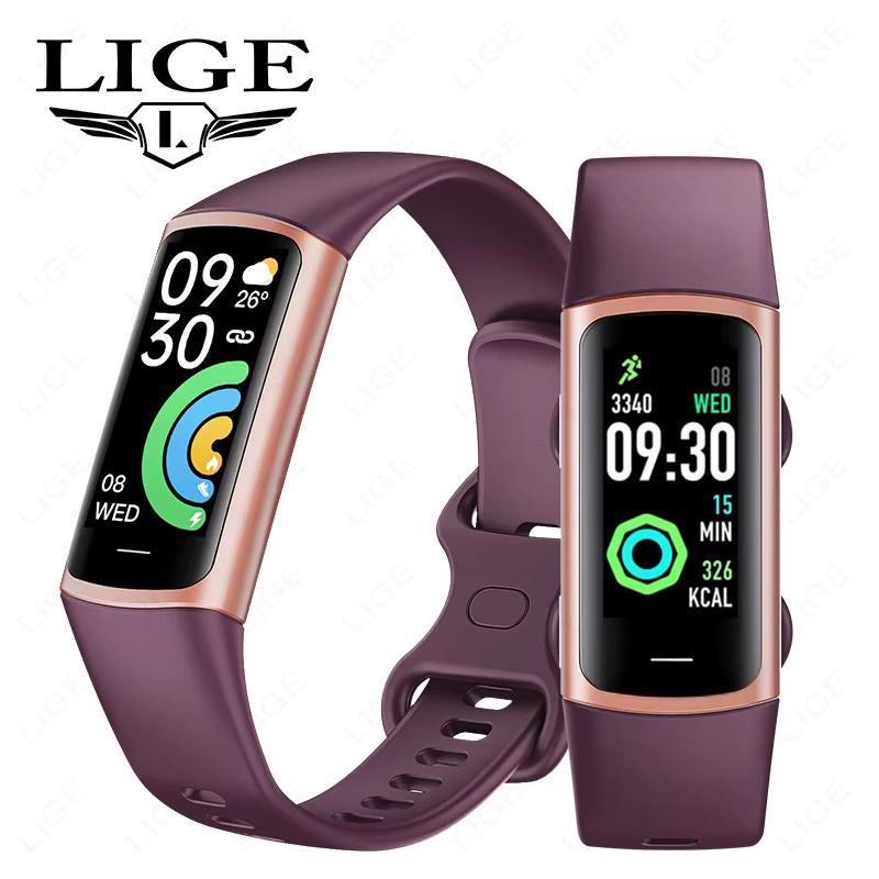 LIGE Smartwatch Fitness Tracker mit Gesundheitsmonitor, Wasserdichtes Sport Smart Armband für Android und iOS, Pink/Roségold - Bild 7