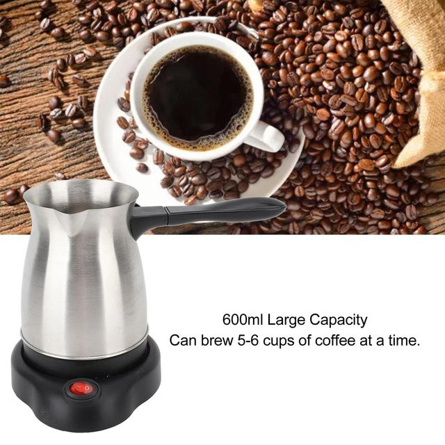 Multifunktionale elektrische Türkische Kaffeemaschine von mfySpace in Schwarz, 600W, mit 600ml Kanne aus Edelstahl - Bild 1
