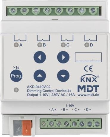 MDT Dimmaktor AKD-0410V.02 4-fach RGBW 1-10V in Weiß - Bild 1