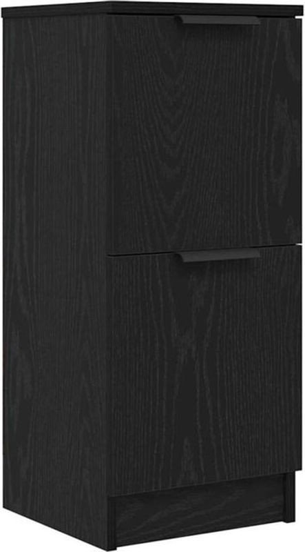 Modernes Sideboard Vidaxl aus Holzwerkstoff in Schwarz, B/T/H: 30 x 30 x 70 cm - Bild 1