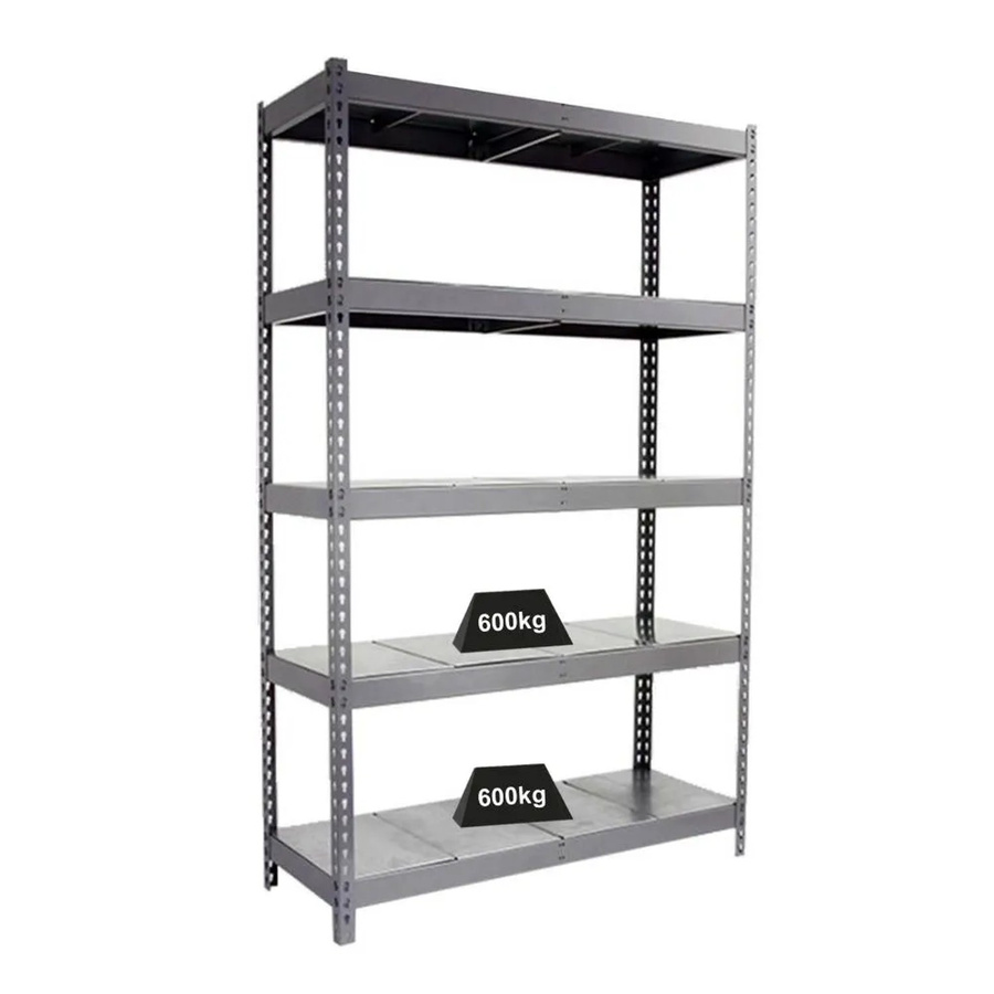 PROREGAL Schwerlastregal Metal Beast Five Grau, H x B x T: 200 x 150 x 60 cm, Fachlast 600 kg - Bild 2