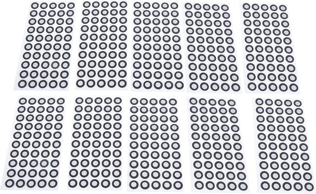 500 Stück Binchi 3D-Scan-Marker in Schwarz, diffus reflektierende Referenzpunkte mit 6 mm Innendurchmesser und 10 mm Außendurchmesser für 3D-Scan-Tracking - Bild 1