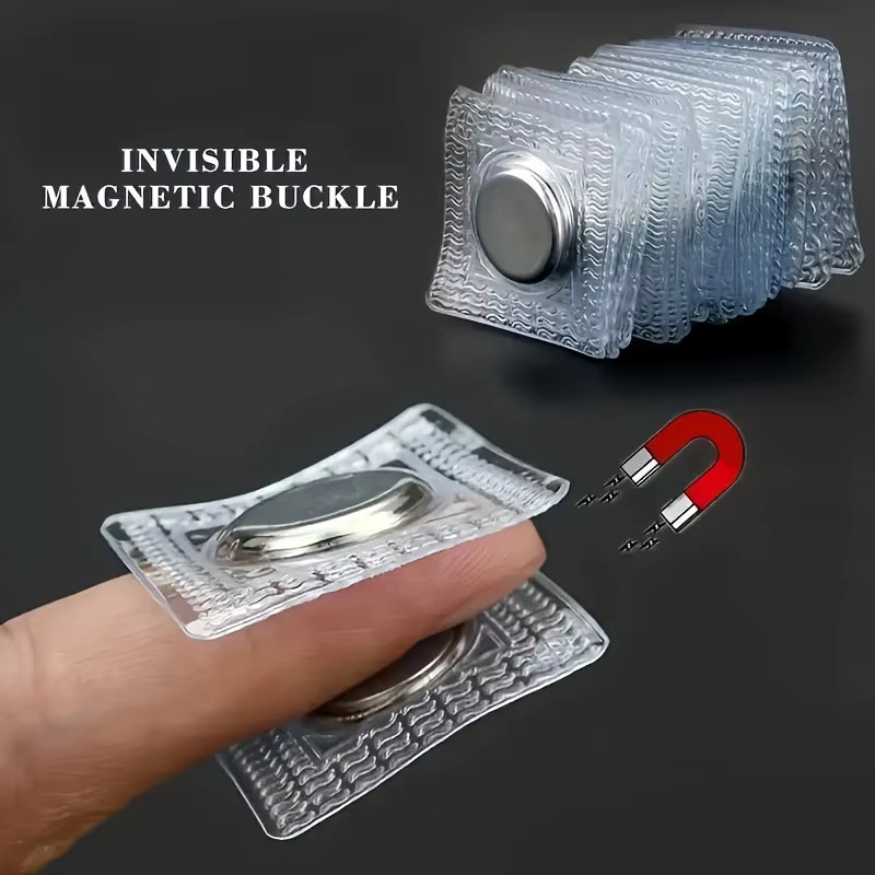 6 Paar transparente PVC-Magnetverschlüsse für Handtaschen, Kleidung und DIY-Bastelarbeiten - Bild 2