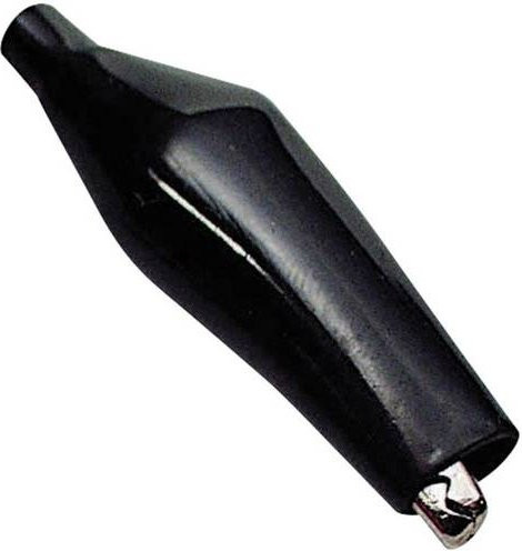 BKL Electronic Krokodilklemme 072403 Schwarz mit einem Klemmbereich von max. 9 mm und einer Länge von 28 mm - Bild 1