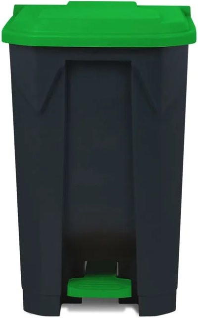 Floordirekt Mülleimer Olaf Tretmülleimer aus Kunststoff, Grün, 80 Liter - Bild 1