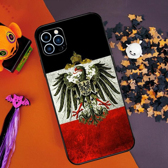 Stoßstangen Hülle Deutsches Kaiserreich Flagge für iPhone 14 15 16 Pro Max 11 12 13 Pro Max Mini XR 16e 15 Plus in Multicolour - Bild 1