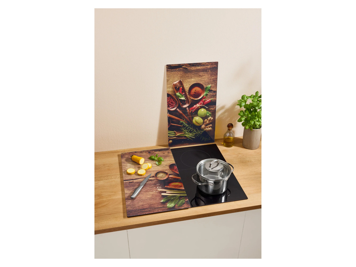 SILVERCREST Herdabdeckplatte aus Glas in Mehrfarben, rechteckig, B/T/H: 52,0 x 30,0 x 2,0 cm - Bild 3