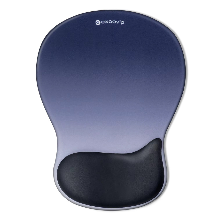 EXCO Ergonomisches Mauspad mit Silikon-Handgelenkauflage in Schwarz oder Blau zur Schmerzlinderung für Computer und Büro - Bild 1