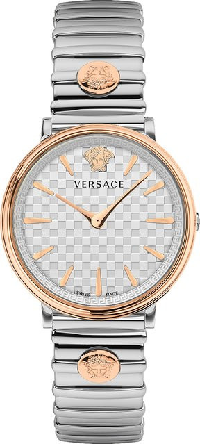 Versace Damenuhr, Quarz, Edelstahl, Silber, 38 mm, 5 ATM - Bild 1