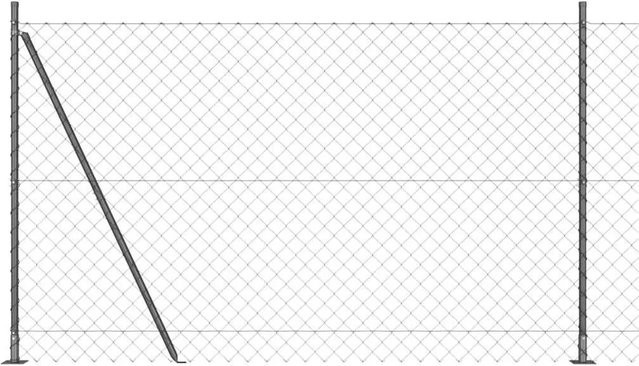 vidaXL Zaunpfosten aus Stahl und PVC in Grau, B/T/H: 6 x 6 x 160 cm - Bild 1