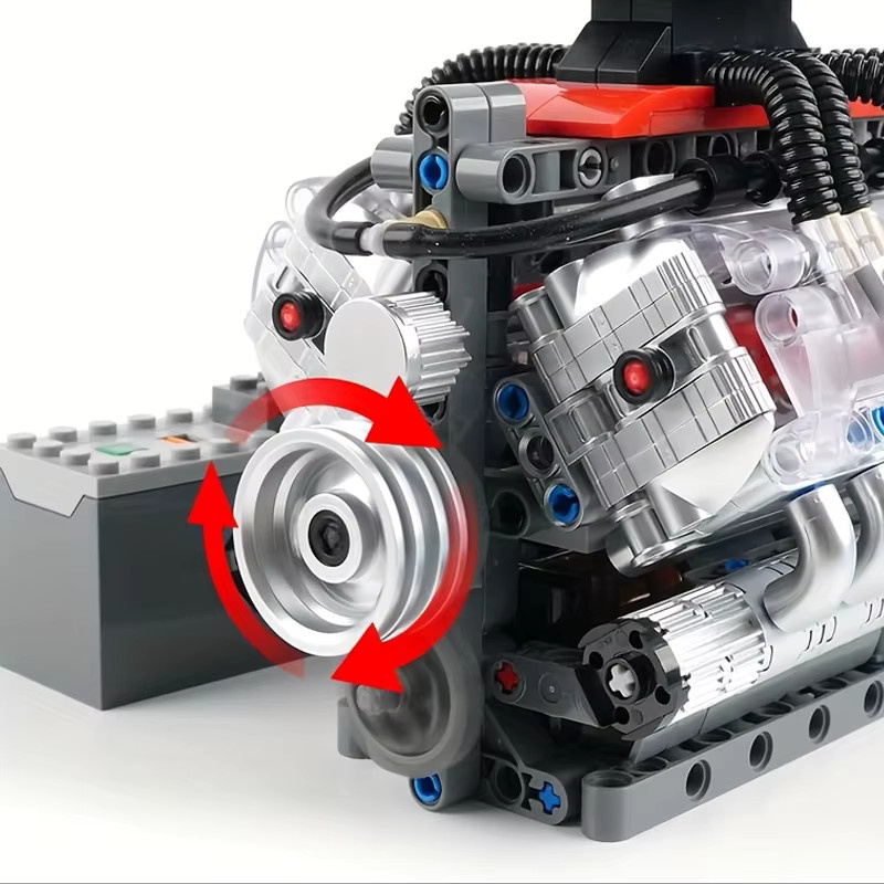Mould King Technischer Motor LSX454 V8 Motor, Baustein Set - Bild 2