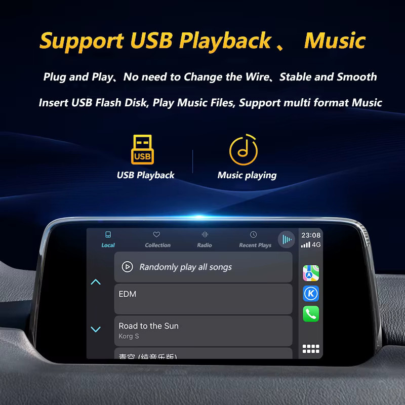 Guideforyou RWD P2 Drahtlose Apple CarPlay und Android Auto Verbindung via Bluetooth und WiFi für Mazda und Toyota, Schwarz, TK78669U0C - Bild 4