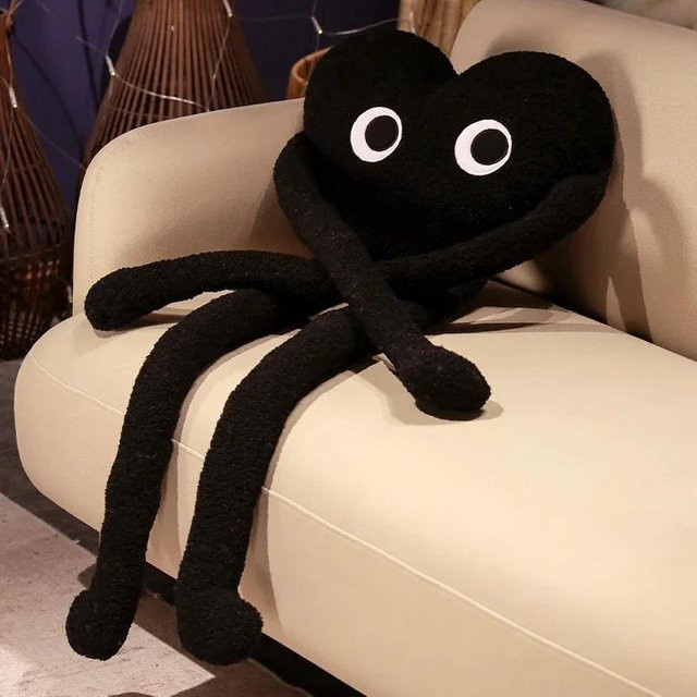 Yiran toy Liebesherz Form Kissen, Plüschtier, Rot Schwarz Weiß, 100cm - Bild 1