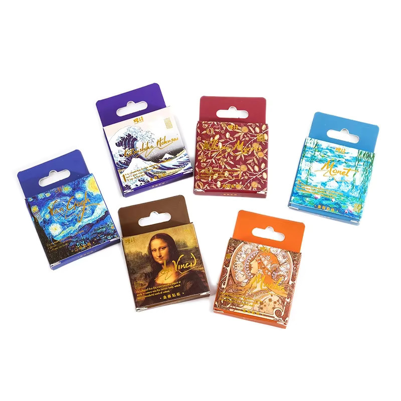 Journamm Mini Box Aufkleber Set mit weltberühmten Gemälden, 45 Teile, Multicolour, Scrapbooking Dekoration - Bild 5
