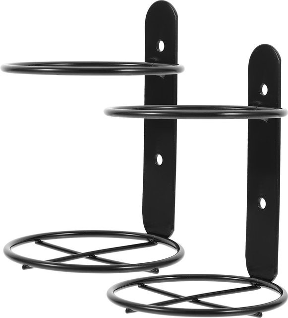 Binchi Outdoor Product Wandregal Set aus Metall im Industrial Design, 2 Stück, Schwarz Matt - Bild 1