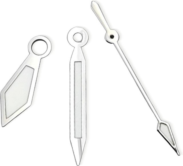 miuksi Uhrenzeiger, grün leuchtend, silber, Automatikwerk Zubehör - Bild 1