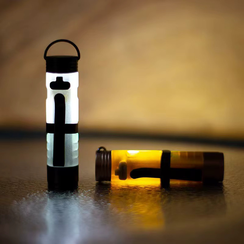 Gopeak Mini-Taschenlampe LED Schlüsselanhänger in Lila, USB wiederaufladbar für Outdoor, Wandern und Notfälle - Bild 3