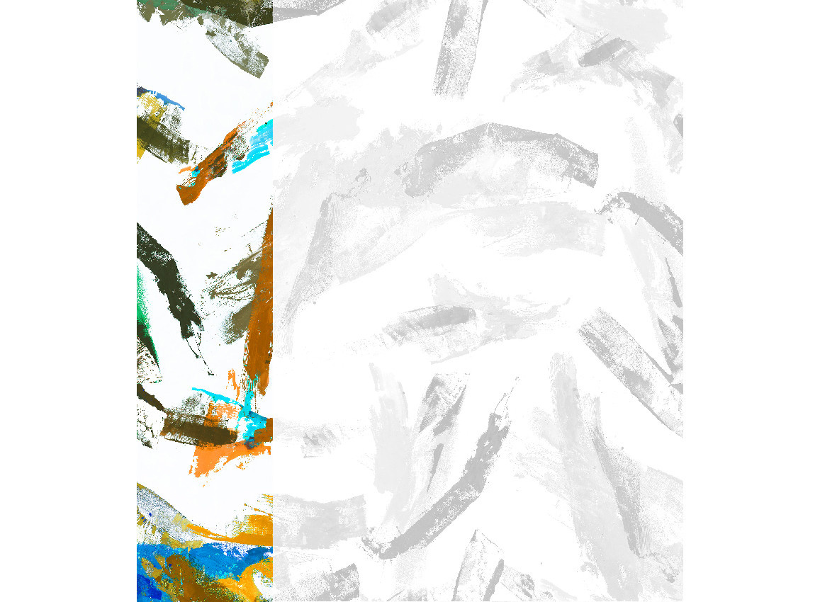 Jannelli & Volpi Mural Jack Wandbild Abstract in Orange Green Multicolour aus Vinyl - Bild 1
