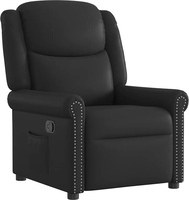 vidaXL Relaxsessel in Schwarz aus glänzendem Kunstleder mit Armlehnen - Bild 1
