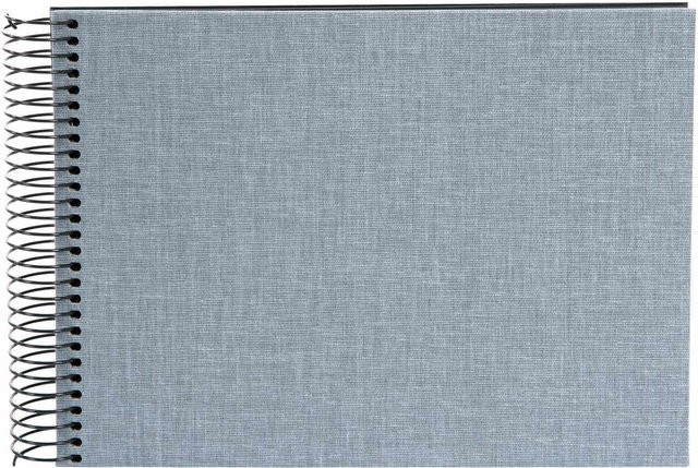 goldbuch Spiralalbum mit 40 schwarzen Seiten in Blaugrau, B: 24 cm, H: 17 cm - Bild 1