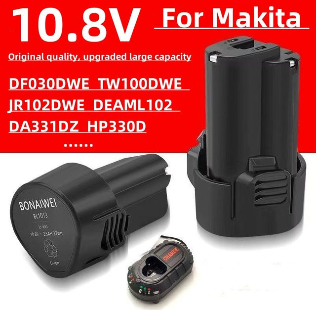 Makita Li-Ion Akku 10,8 V/12 V mit 4000 mAh für BL1013 BL1014 LCT203W 194550-6 194551-4 - Bild 1