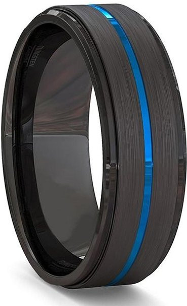 POMOiii Ring Edelstahl, schwarz, 8mm, Herren - Bild 1