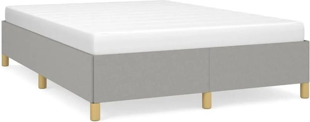 vidaXL Bettgestell modern in Grau mit Stoffbezug, B/T/H: 143 x 140 x 203 cm - Bild 1