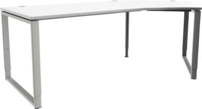 Schäfer Shop Genius Winkelschreibtisch MODENA FLEX in Weiß mit 135 Grad Drehwinkel, Bügelfuß und rechtem Ansatz, Breite: 216,5 cm - Bild 1