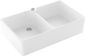 Villeroy & Boch Spülstein Doppelbecken C-plus aus Keramik in Weiß, Breite: 90 cm - Bild 1