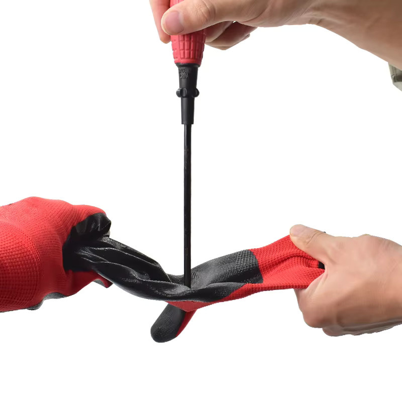 15 Paar Nitril-Arbeitsschutzhandschuhe in Rot, atmungsaktiv und rutschfest - Bild 5