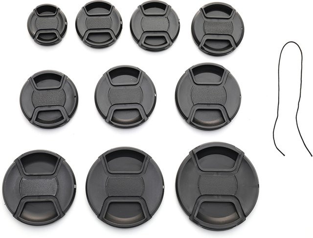 SD&HI Center-Pinch Snap-on Objektivdeckel für Kameraobjektive in Schwarz - Bild 1