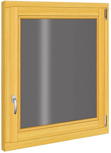 Roro Holzfenster Fichte braun B: 88 cm, H: 98 cm, DIN R, Kipp-Dreh-Funktion - Bild 1