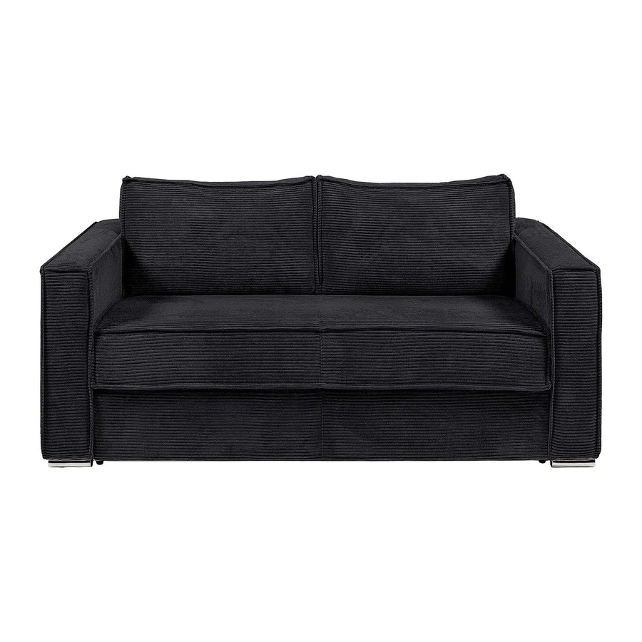 Vente-unique Schlafsofa Loreto Schwarz mit Polsterung und 160x200 cm Liegefläche - Bild 2