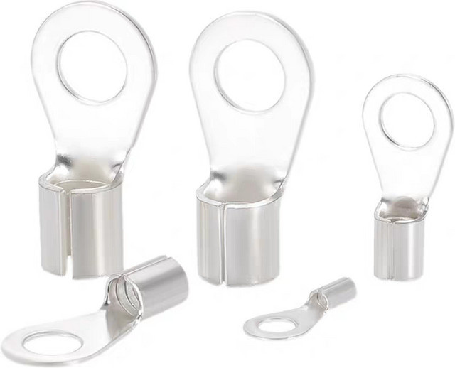 Runde Crimpklemmen O-Lug Drahtverbinder aus Messing, nicht isolierte Anschlussklemmen für OT 1.5 bis 10mm - Bild 1