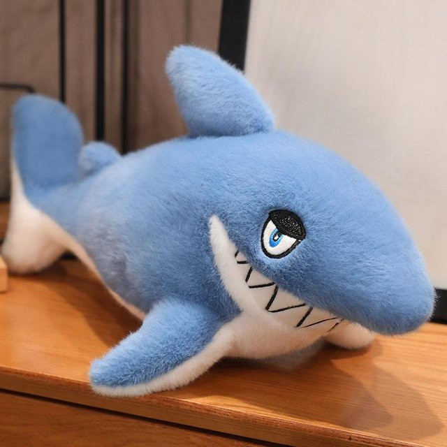 Yiran toy Hai Meerestier Plüschtier, Blau, 60cm - Bild 1