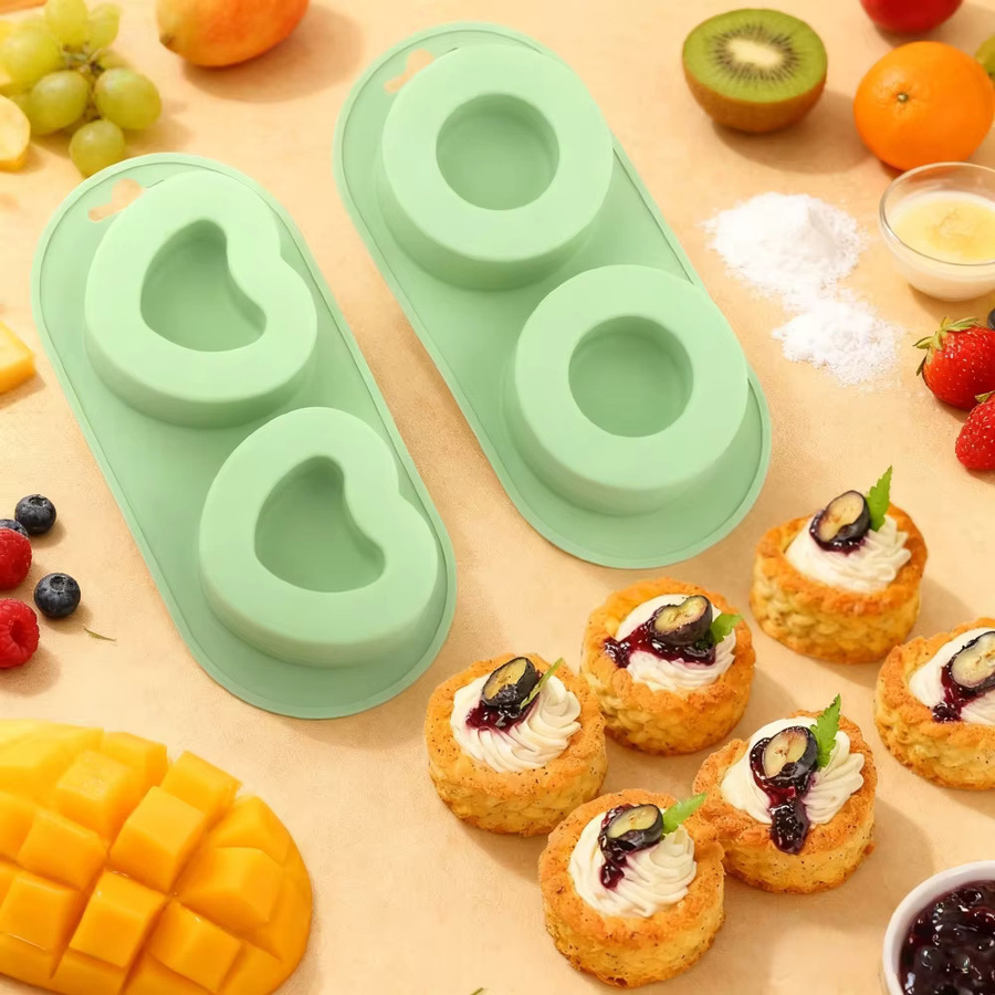Meibum Silikon Backform für Mousse, Kuchen und Dessert in Grün - Bild 1