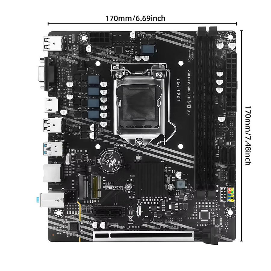 SOYO H311M Desktop PC Combo Set mit i3 6100 CPU, 16GB RAM und HDMI/VGA in Schwarz - Bild 3