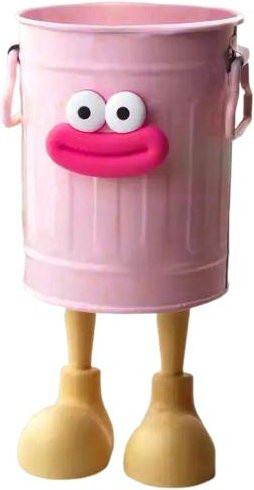 Cartoon Stiftehalter von pengpengfang in Rosa, runder Aufbewahrungs-Organizer für Schreibtisch und Büro - Bild 1