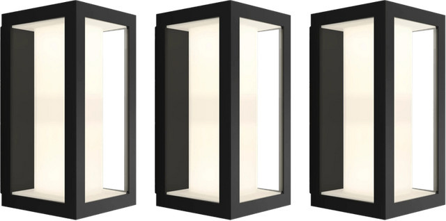 Philips Hue Impress LED Wandleuchte Schwarz Multicolour 3er-Pack - Bild 1