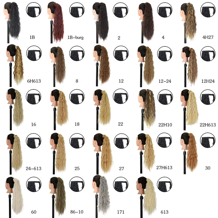 LANSA Pferdeschwanz Haarverlängerung, synthetisch, lang, lockig, schwarzbraun, Damen - Bild 6