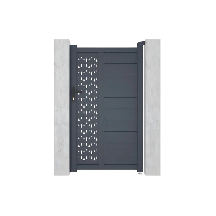 Vente-unique Eingangstor Gregor Aluminium Anthrazitgrau Breite: 103 cm, Höhe: 181 cm - Bild 2