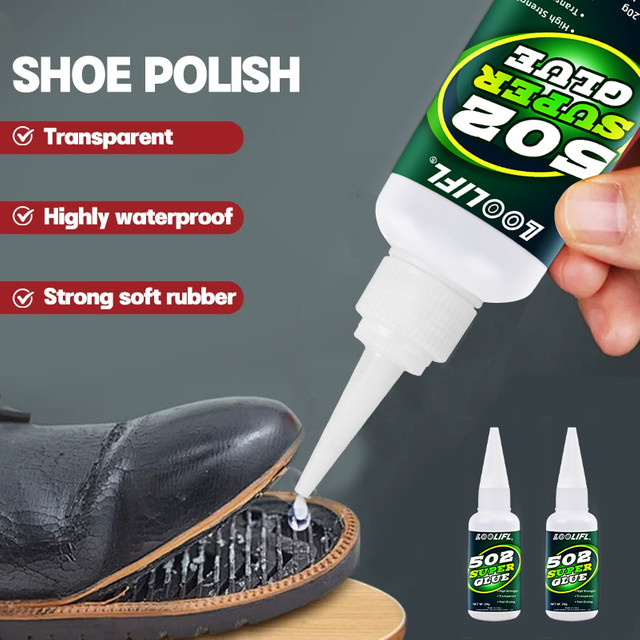 LOOLIFL Superkleber Universeller Klebstoff Transparent 20 ml für professionelle Schuhreparaturen - Bild 1